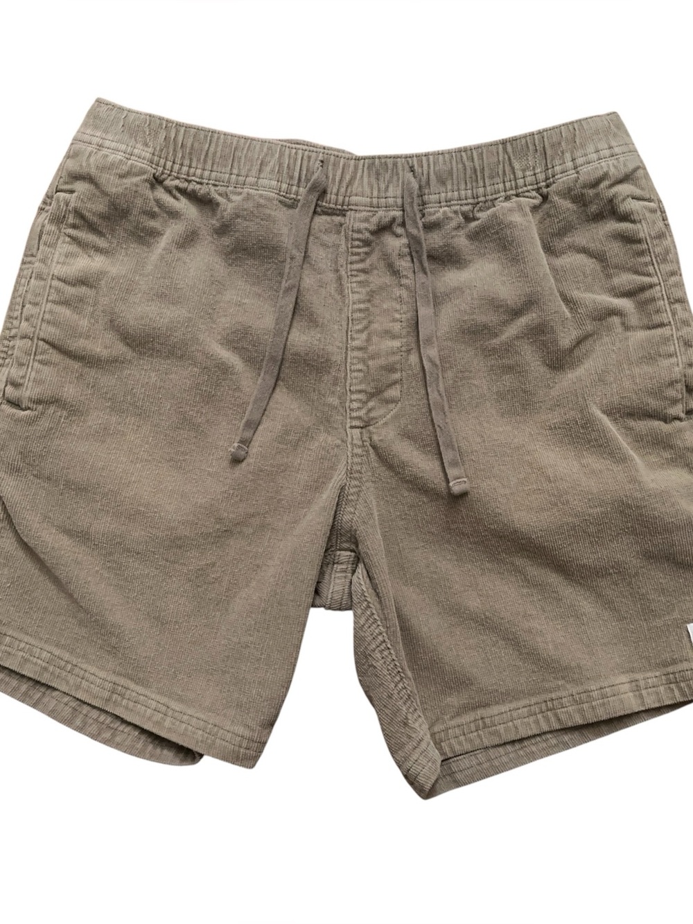 Katin Cord Local Shorts Mens Size S Corduroy Drawstring 7" Stretch Tan Brown